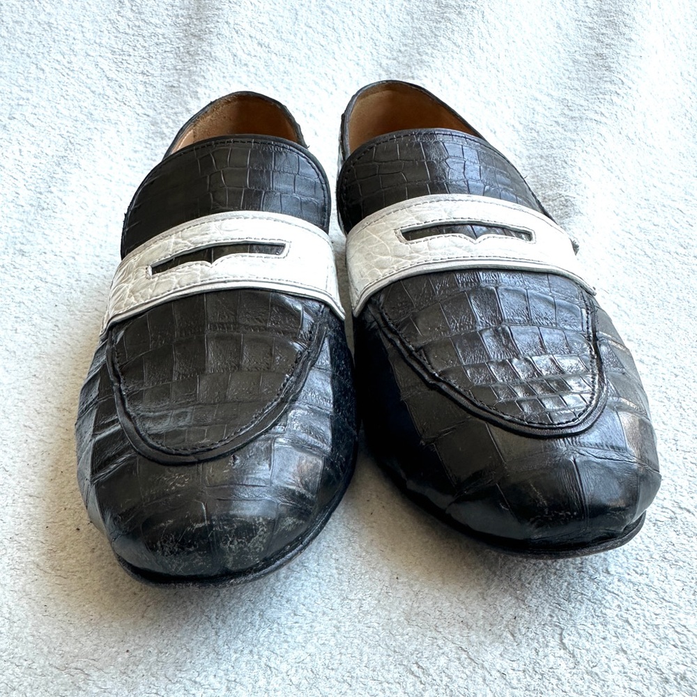 Lucchese women’s Karmen shoe loafer size 6 B caiman crocodile leather - Picture 8 of 10